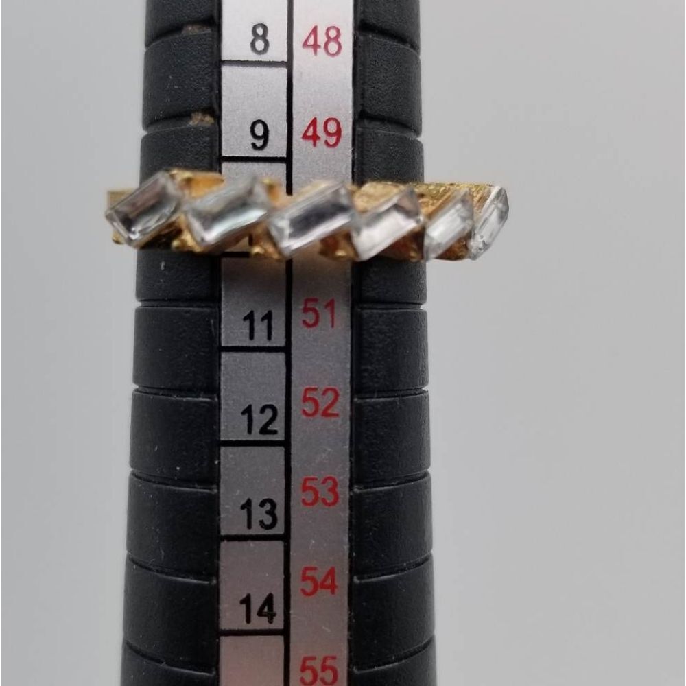 Baguette crystal‎ wedding band size 5